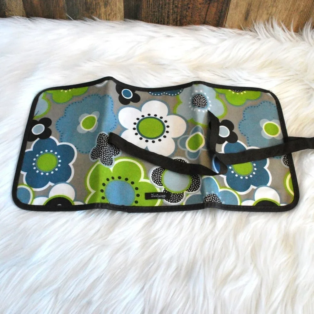 Thirty One Tri Fold Note Robbon Tie Pad Holder Multi Floral